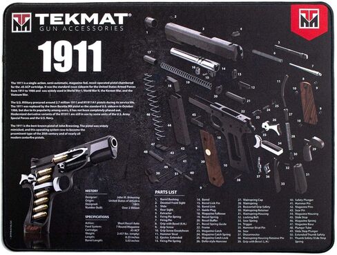 بساط تنظيف المسدس فائق الجودة ثلاثي الأبعاد من TekMat 1911، أسود، 15 بوصة × 20 بوصة in Kuwait