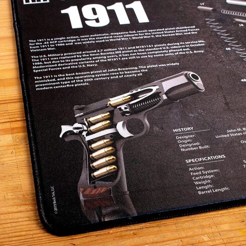بساط تنظيف المسدس فائق الجودة ثلاثي الأبعاد من TekMat 1911، أسود، 15 بوصة × 20 بوصة in Kuwait