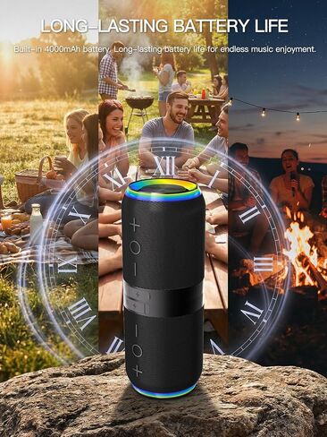 2 in 1 Magnetic Splittable Bluetooth Speaker, Portable Waterproof Split Wireless Speaker Bluetooth V5.4 with 20W Loud Stereo Sound, Wireless Pairing for Home, Outdoor or Travel in Saudi Arabia