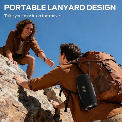 Monster S380 Bluetooth Speaker, Portable Speaker with 40W Stereo Sound, Bluetooth 6.0, 20H Playtime, TWS Pairing, Support AUX/TF Card, IPX6 Waterproof Wireless Speaker for Home, Travel, Outdoor in Saudi Arabia