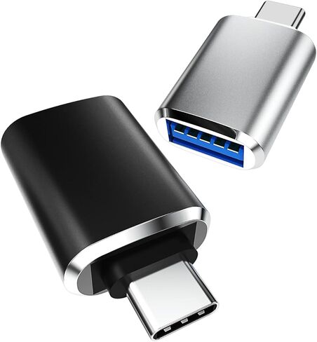 Adapter USB C to USB A 3.0 Socket Accessories (2 Pack) Type-C OTG Plug Thunderbolt Jack Mini USB Socket Accessories for Compatible for Samsung Tab S6 Lite S21 S22 Ultra MacBook Air for iPad Pro Pixel in Saudi Arabia