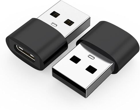 2-Pack USB to USB-C Adapter, Type C Female to USB-A Male Converter (2-Pack Silver) in Saudi Arabia