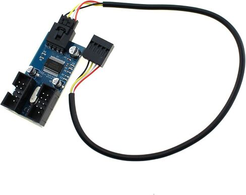 TAODAN 9 Pin USB Connector Male 1 to 4 Female Expansion Card USB 2.0 Splitter Cable Connector Electronic Components Suitable for Motherboard in Saudi Arabia