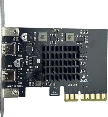 بطاقة توسيع PCIE إلى USB C، منافذ USB 3.2 Gen 2 Type-C مزدوجة، ASM3142، عامل شكل PCIe 3.0 x4، عرض النطاق الترددي PCIe 3.0 x2، لـ SSD الخارجي والتخزين، Windows 7/10/11، أقواس كاملة ومنخفضة in Kuwait