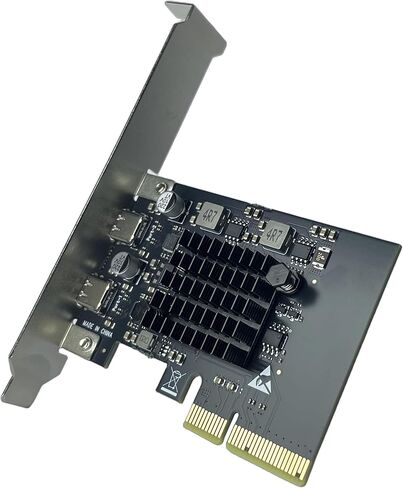 بطاقة توسيع PCIE إلى USB C، منافذ USB 3.2 Gen 2 Type-C مزدوجة، ASM3142، عامل شكل PCIe 3.0 x4، عرض النطاق الترددي PCIe 3.0 x2، لـ SSD الخارجي والتخزين، Windows 7/10/11، أقواس كاملة ومنخفضة in Kuwait