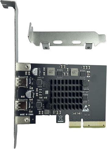 بطاقة توسيع PCIE إلى USB C، منافذ USB 3.2 Gen 2 Type-C مزدوجة، ASM3142، عامل شكل PCIe 3.0 x4، عرض النطاق الترددي PCIe 3.0 x2، لـ SSD الخارجي والتخزين، Windows 7/10/11، أقواس كاملة ومنخفضة in Kuwait