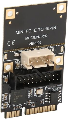 Mini PCIE to USB3.2 Front Expansion Card, 19Pin 4pin Interface Mini PCIE to USB3.2 Adapter Plug and Play Stable Power Supply Stable Transmission for Desktop PC in Saudi Arabia