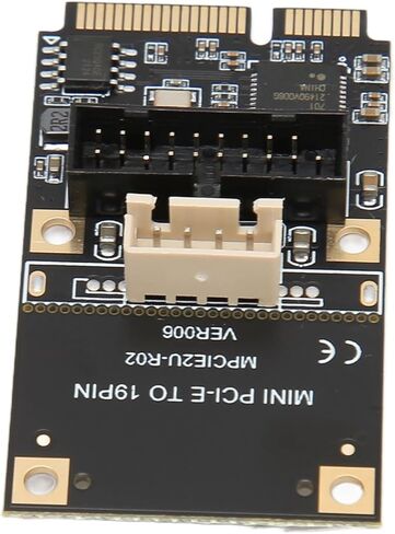 Mini PCIE to USB3.2 Front Expansion Card, 19Pin 4pin Interface Mini PCIE to USB3.2 Adapter Plug and Play Stable Power Supply Stable Transmission for Desktop PC in Saudi Arabia