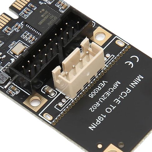 Mini PCIE to USB3.2 Front Expansion Card, 19Pin 4pin Interface Mini PCIE to USB3.2 Adapter Plug and Play Stable Power Supply Stable Transmission for Desktop PC in Saudi Arabia
