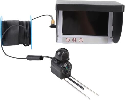 Bewinner 1080P Underwater Fish Finder Fishing Camera, 4.3inch HD Screen, 30m Cable, Temp Sensor, 195 Wide Angle, Water Proof for Ice Raft Fishing, Underwater Inspection in Saudi Arabia