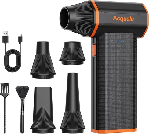 Electric Air Duster, 160000RPM Ultra Powerful Compressed Air Duster, 3-Gear Adjustable Air Blower, Rechargeable Cordless Mini Blower for Keyboard, Computer, Electronics, Car, Home & Outdoor Cleaning in Saudi Arabia
