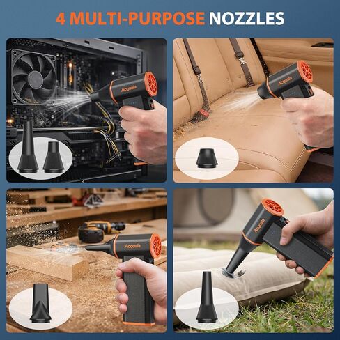 Electric Air Duster, 160000RPM Ultra Powerful Compressed Air Duster, 3-Gear Adjustable Air Blower, Rechargeable Cordless Mini Blower for Keyboard, Computer, Electronics, Car, Home & Outdoor Cleaning in Saudi Arabia