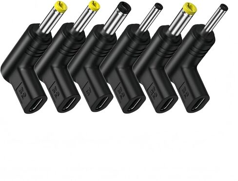 مجموعة محول USB من النوع C إلى DC 6، قابس شحن 5 فولت USB-C أنثى إلى DC ذكر 90 درجة (3.0x1.1 مم 3.5x1.35 مم 4.0x1.7 مم 4.8x1.7 مم 5.5x2.1 مم 5.5x2.5 مم) لجهاز التوجيه LED ومكبر الصوت in Saudi Arabia