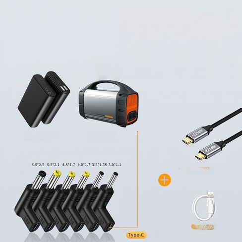 مجموعة محول USB من النوع C إلى DC 6، قابس شحن 5 فولت USB-C أنثى إلى DC ذكر 90 درجة (3.0x1.1 مم 3.5x1.35 مم 4.0x1.7 مم 4.8x1.7 مم 5.5x2.1 مم 5.5x2.5 مم) لجهاز التوجيه LED ومكبر الصوت in Saudi Arabia