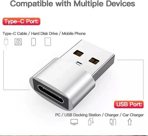 [عبوة واحدة] محول USB C إلى USB، محول OTG من النوع C ذكر إلى USB A أنثى، نقل سريع للبيانات، متوافق مع أجهزة MacBook وiPad Pro وأجهزة الكمبيوتر المحمولة والهواتف in Saudi Arabia