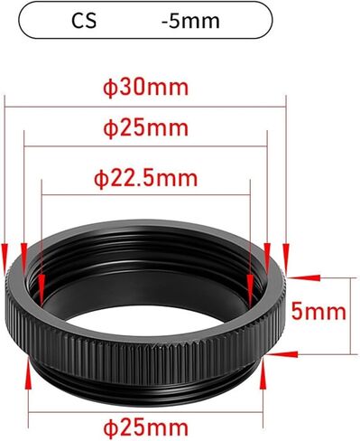 CCD Camera Adapter Ring/Industrial Camera Adapter Ring/Connection Ring 5MM/Close-up Adapter Ring CS to C Interface Ring(5MM) in Kuwait