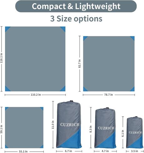 Beach Blanket Waterproof Sandproof Beach Mat 55" X 60" / 5' X 5' for 1-2 Adults Quick Drying Outdoor Picnic Mat Beach Accessories for Travel, Camping, Hiking in Saudi Arabia