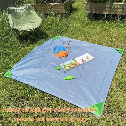 Beach Blanket Waterproof Sandproof Beach Mat 55" X 60" / 5' X 5' for 1-2 Adults Quick Drying Outdoor Picnic Mat Beach Accessories for Travel, Camping, Hiking in Saudi Arabia