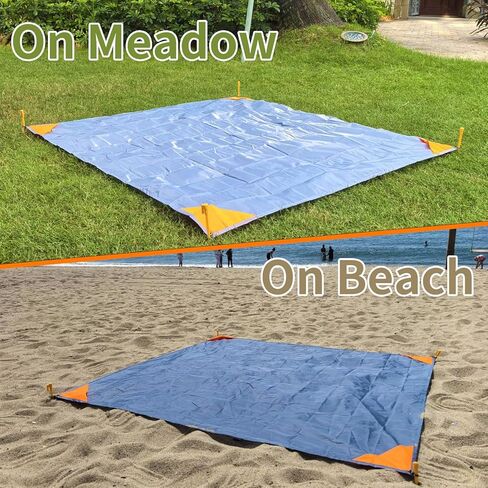 Beach Blanket Waterproof Sandproof Beach Mat 55" X 60" / 5' X 5' for 1-2 Adults Quick Drying Outdoor Picnic Mat Beach Accessories for Travel, Camping, Hiking in Saudi Arabia