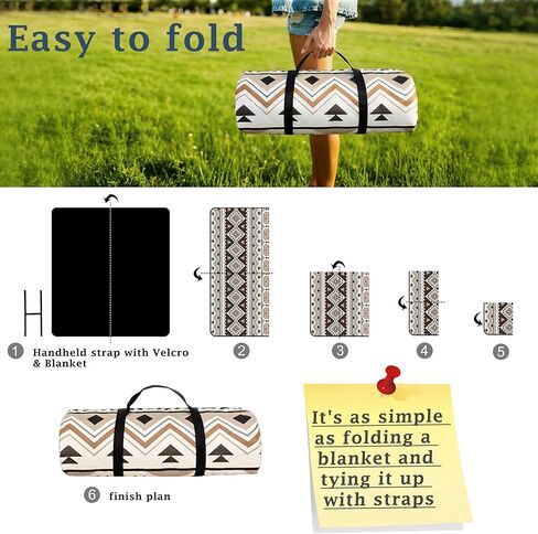 SAMSIER Large Outdoor Picnic Blankets Waterproof Foldable, Beach Blanket Sandproof Portable, Picnic Mat Washable for Camping (80"×80", Thickened) in Saudi Arabia