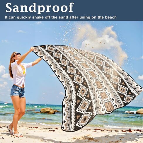 SAMSIER Large Outdoor Picnic Blankets Waterproof Foldable, Beach Blanket Sandproof Portable, Picnic Mat Washable for Camping (80"×80", Thickened) in Saudi Arabia