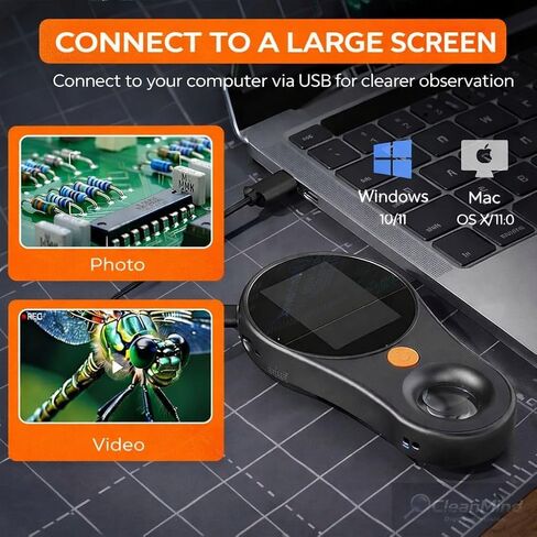 Digital Microscope 500x with 2.0" IPS Screen, Magnifying Glass, Coin Microscope, Trichome Microscope, USB Connection, Ideal for Electronics, Jewelry, Coin Collectors and Kids in Saudi Arabia