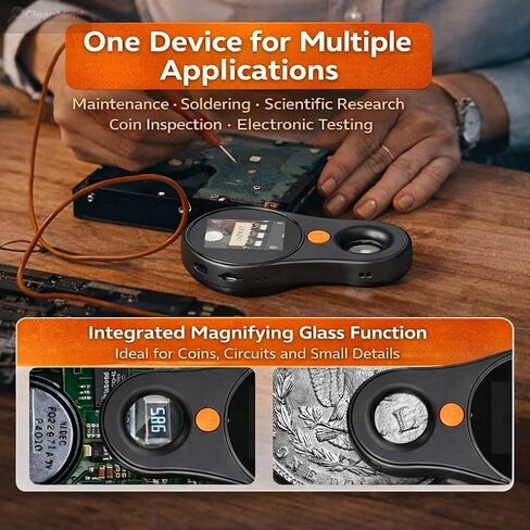 Digital Microscope 500x with 2.0" IPS Screen, Magnifying Glass, Coin Microscope, Trichome Microscope, USB Connection, Ideal for Electronics, Jewelry, Coin Collectors and Kids in Saudi Arabia