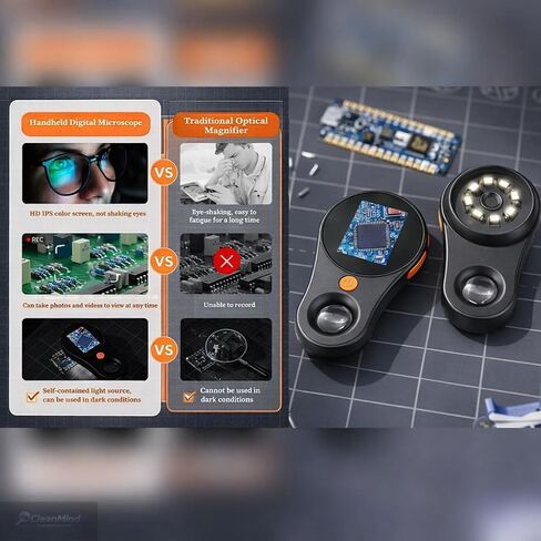 Digital Microscope 500x with 2.0" IPS Screen, Magnifying Glass, Coin Microscope, Trichome Microscope, USB Connection, Ideal for Electronics, Jewelry, Coin Collectors and Kids in Saudi Arabia