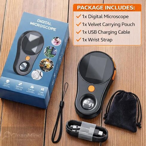 Digital Microscope 500x with 2.0" IPS Screen, Magnifying Glass, Coin Microscope, Trichome Microscope, USB Connection, Ideal for Electronics, Jewelry, Coin Collectors and Kids in Saudi Arabia