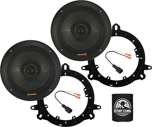 KICKER Speakers 6.5 inch for Toyota Corolla 2019-2020 Upgrade Kit - Pair of KS Series with Adapters and Harness, Coaxial 6 1/2 Car Audio Rear Door Speaker KSC650, 51KSC6504 in Saudi Arabia
