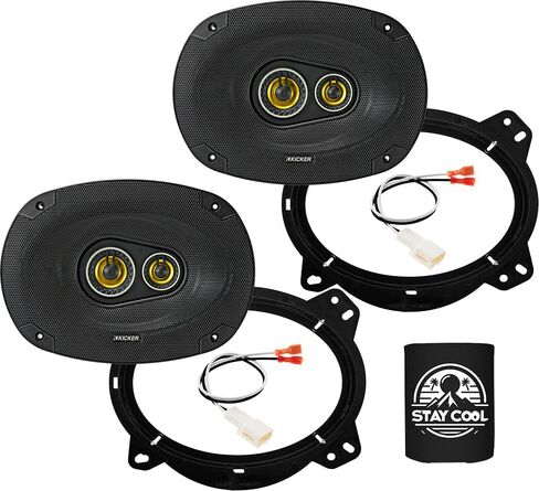 KICKER Speakers 6X9 inch for Subaru Outback 2015-2024 Upgrade Kit - Pair of CS Series with Adapters and Harness, Car Audio Front Door Speaker CSC6934, 46CSC6934 in Saudi Arabia