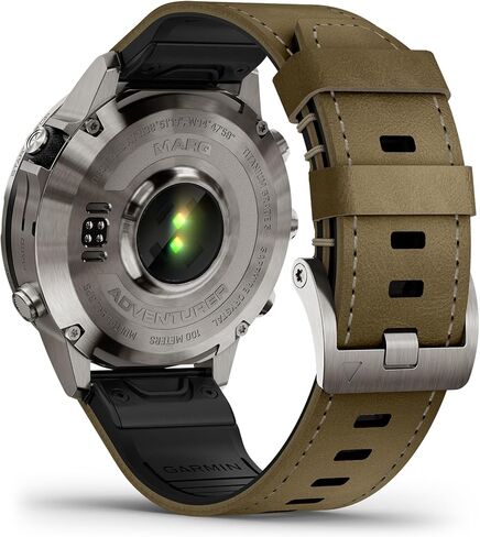 Garmin MARQ Adventurer (Gen 2) Smartwatch, Titanium Case, Sapphire Lens, AMOLED Display, Outdoor Navigation, Leather/FKM Strap + Silicone Band, 010-02648-30 (Renewed) in Saudi Arabia