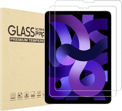 عبوتان - واقي شاشة لجهاز Apple iPad Air 4th/5th gen 10.9 بوصة [2022 &2020] iPad Pro 11 بوصة (2022، 2021، 2020، 2018)، واقي غشاء من الزجاج المقوى لجهاز iPad، تدوين الملاحظات جيدًا... in Kuwait