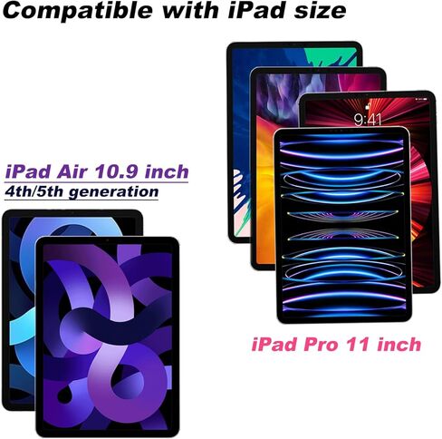 عبوتان - واقي شاشة لجهاز Apple iPad Air 4th/5th gen 10.9 بوصة [2022 &2020] iPad Pro 11 بوصة (2022، 2021، 2020، 2018)، واقي غشاء من الزجاج المقوى لجهاز iPad، تدوين الملاحظات جيدًا... in Kuwait