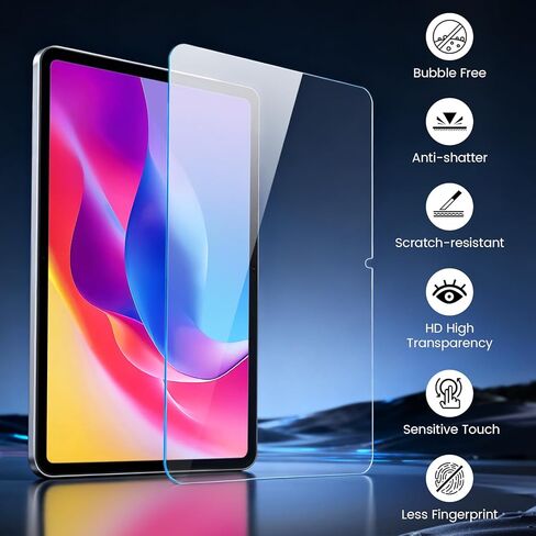 واقي شاشة مكون من قطعتين لجهاز TCL TAB 10 Gen 4 Android Tablet، زجاج مقسى بصلابة 9H لجهاز TCL TAB 10 Gen 4 10.1 بوصة، مقاوم للخدش، واقي شاشة عالي الدقة in Kuwait