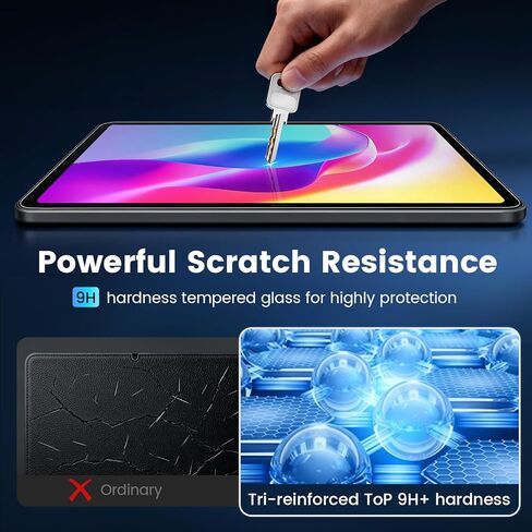 واقي شاشة مكون من قطعتين لجهاز TCL TAB 10 Gen 4 Android Tablet، زجاج مقسى بصلابة 9H لجهاز TCL TAB 10 Gen 4 10.1 بوصة، مقاوم للخدش، واقي شاشة عالي الدقة in Kuwait