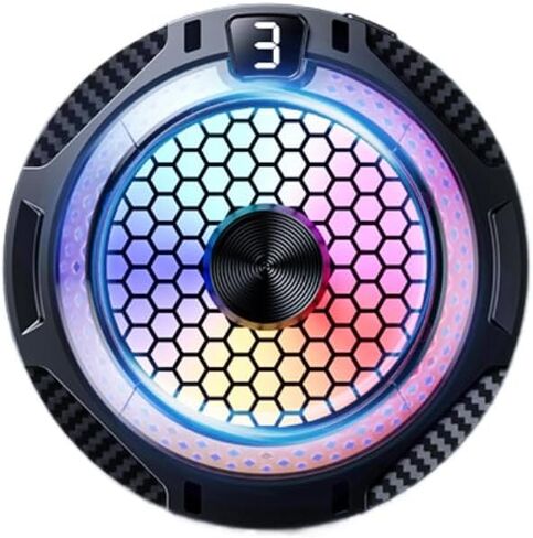 External Cooling Fans for ipad/Surface pro, Compatible for Steam Deck,Universal Radiator with Temperature Display for Mobile Gaming,Tiktok Live Streaming-Black in Saudi Arabia