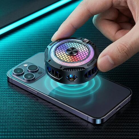 External Cooling Fans for ipad/Surface pro, Compatible for Steam Deck,Universal Radiator with Temperature Display for Mobile Gaming,Tiktok Live Streaming-Black in Saudi Arabia