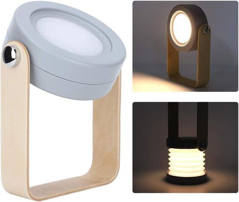 LED Rechargeable Folding Light Portable Emergency Outdoor Tent Camping for Reading Study Desk Light for Children Infants USB DC5V Wood White Gray 1 X Folding LED 1 X USB Cable in Saudi Arabia