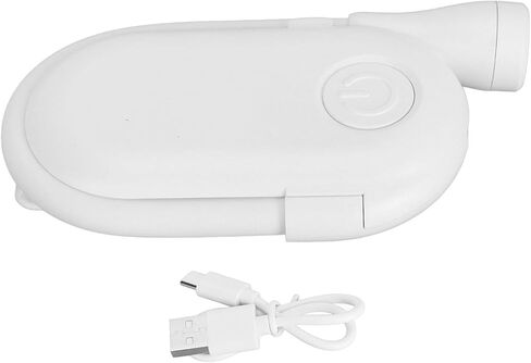 Jeanoko Mini Clamp/Holder On Lamp Flexible Neck USB Rechargeable Reading Light for Travel Camping, White in Saudi Arabia