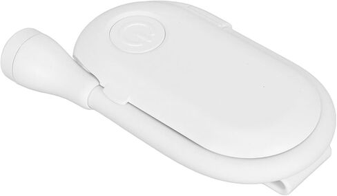 Jeanoko Mini Clamp/Holder On Lamp Flexible Neck USB Rechargeable Reading Light for Travel Camping, White in Saudi Arabia