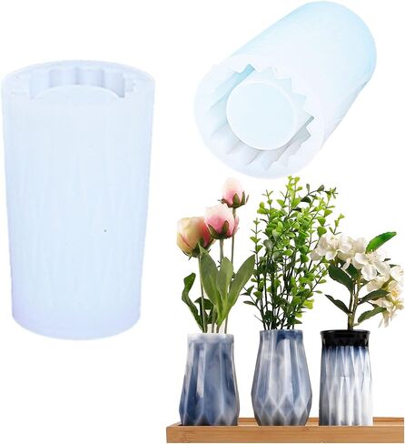 Cayway Vase Mould Resin Casting Molds, Flower Vase Resin Molds Silicone Vase Silicone Molds for Flowers Preservation, 3D DIY Making Handmade Home Display Decor Crafts in Kuwait