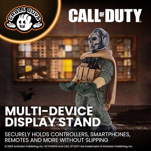 8" Ghost Call of Duty: Warzone Cableguy Gaming Controller Phone Holder Stand - compatible with Xbox, Play Station, Nintendo Switch and most smartphones (Electronic Games) in Saudi Arabia