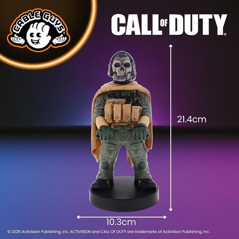 8" Ghost Call of Duty: Warzone Cableguy Gaming Controller Phone Holder Stand - compatible with Xbox, Play Station, Nintendo Switch and most smartphones (Electronic Games) in Saudi Arabia