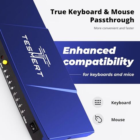4K @ 144 هرتز DisplayPort KVM Switch 4 كمبيوتر 1 شاشة، DP 1.4 KVM Switches لـ 4 أجهزة كمبيوتر، محاكي EDID، مسح تلقائي، HDR، HDCP 2.2، سلسلة ديزي، مفتاح تشغيل سريع للتحكم عن بعد بالأشعة تحت الحمراء، 4 كابل USB 1.5 متر DP in Kuwait