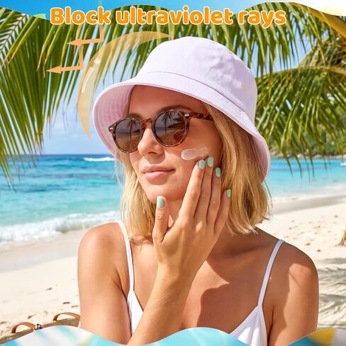 16 PCS Sublimation Bucket Hats Bulk White DIY Summer Sublimation Blank Hat Bucket Hats for Men Women Adults Travel Fishing Outdoor Sports in Saudi Arabia