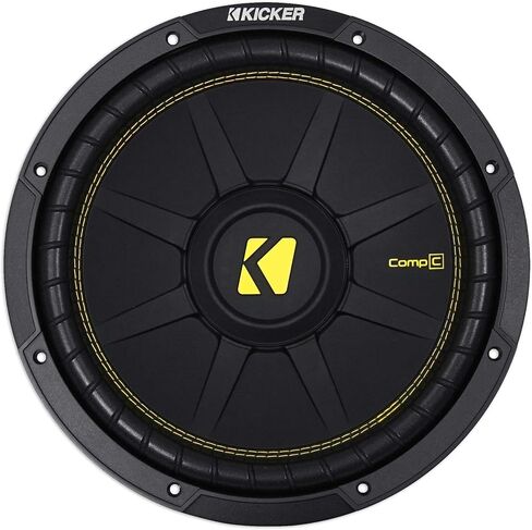 KICKER 44CWCS124 CompC 12" 600 Watt Single 4-Ohm Car Audio Subwoofer Sub CWCS124 (Renewed) in Saudi Arabia