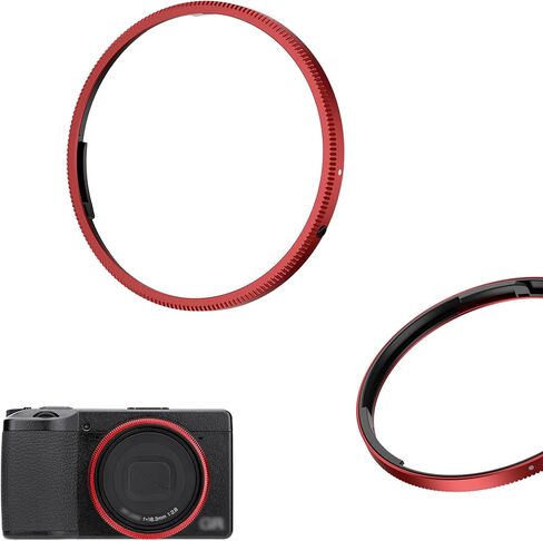 غطاء حلقة تزيين للعدسات المعدنية السوداء من JJC لكاميرا Ricoh GR IV GRIV GR4 HDF أحادية اللون، مع حامل تركيب مصبوب بالحقن، ملحقات العدسات لـ GR 4 تحل محل غطاء حلقة Ricoh GN-3 in Saudi Arabia