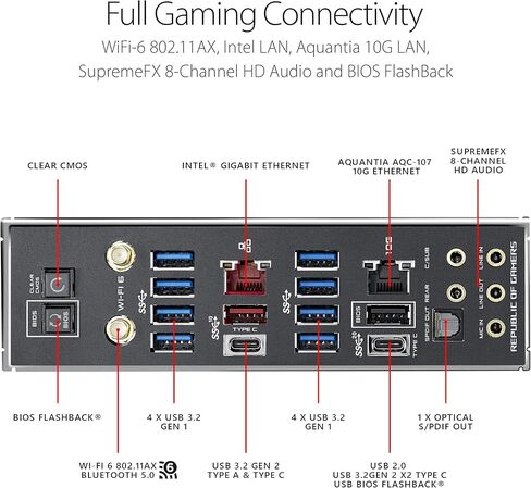 ASUS ROG Rampage VI Extreme Encore, X299 LGA 2066 E-ATX Gaming Motherboard for Intel® Core™ X-Series Processors with Aura Sync RGB Lighting in Saudi Arabia