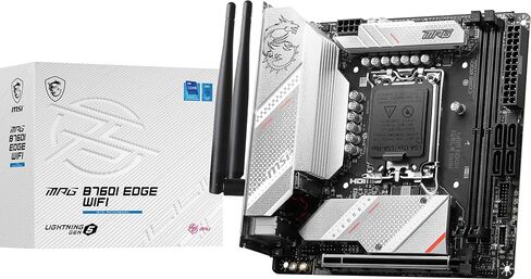 اللوحة الأم للألعاب MSI MPG B760I Edge WiFi (تدعم معالجات Intel من الجيل 12/13، LGA 1700، DDR5، PCIe 5.0، M.2، 2.5 جيجابت في الثانية LAN، USB 3.2 Gen2، Wi-Fi 6E، Mini-ITX) (متجدد) in Kuwait